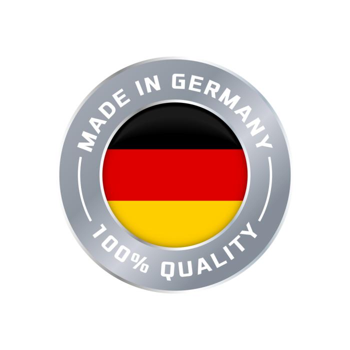 Das Made in Germany Logo von Fensterbau Hartmann.